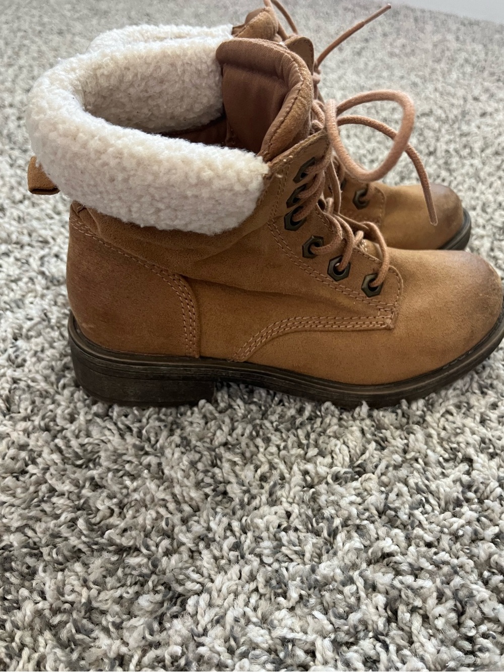 American Eagle Faux Fur-Lined Ankle Boots